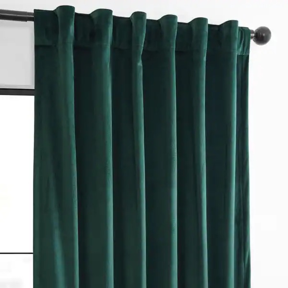 50"x120" | Exclusive Fabrics Simply Velvet Room Darkening Curtains (1 Panel)